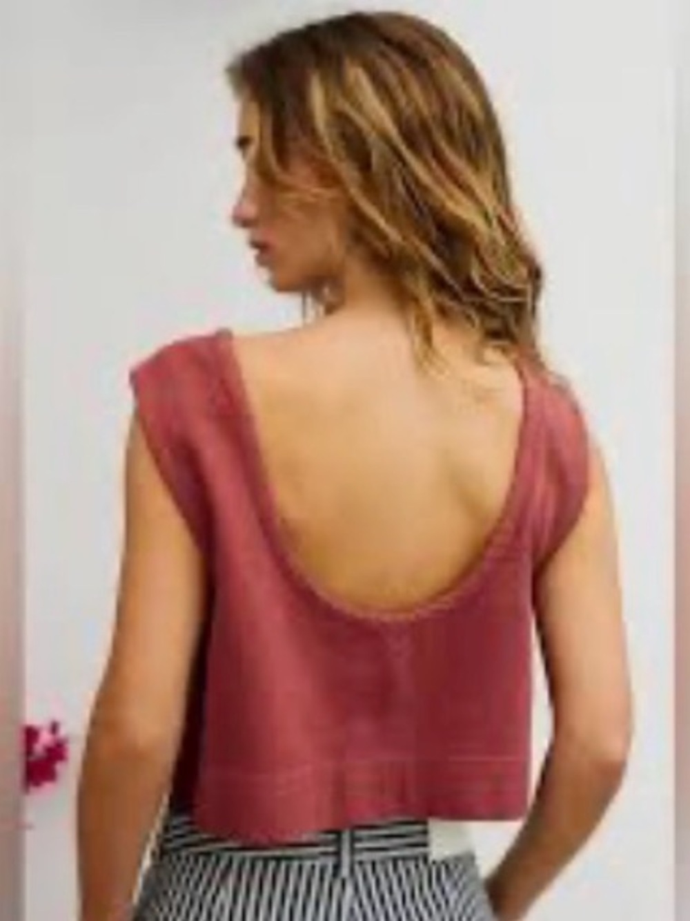 Free People Top Blouse Sleeveless Rust Tank Atlas